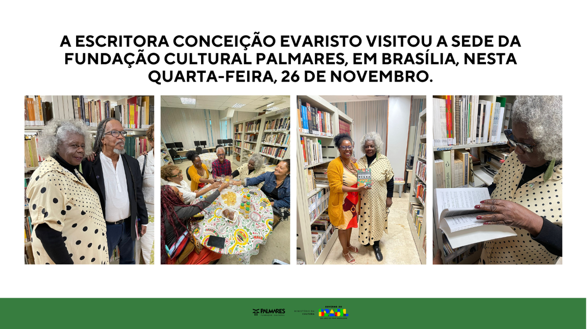Conceição Evaristo visita a Fundação Cultural Palmares e aceita integrar o Conselho Curador da instituição