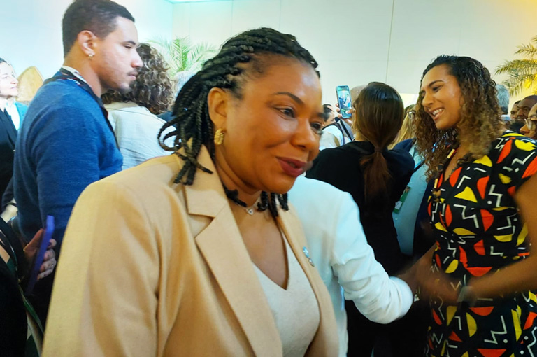 A ministra da Cultura, Margareth Menezes, celebrou o renascimento da Palmares