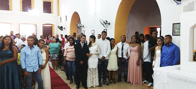 Foi celebrado o primeiro casamento coletivo na comunidade quilombola de Mumbaça em Alagoa