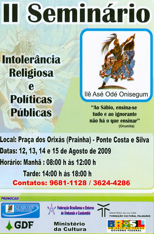 II Seminário Intolerância Religiosa e Políticas Públicas