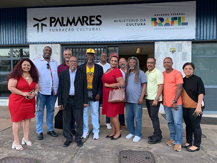 INTEGRANTES DE BLOCOS AFRO-BRASILEIROS DA BAHIA VISITAM FUNDAÇÃO CULTURAL PALMARES