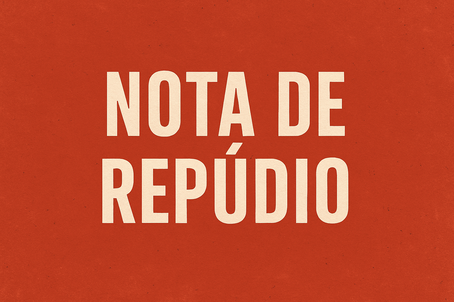 Nota de repúdio