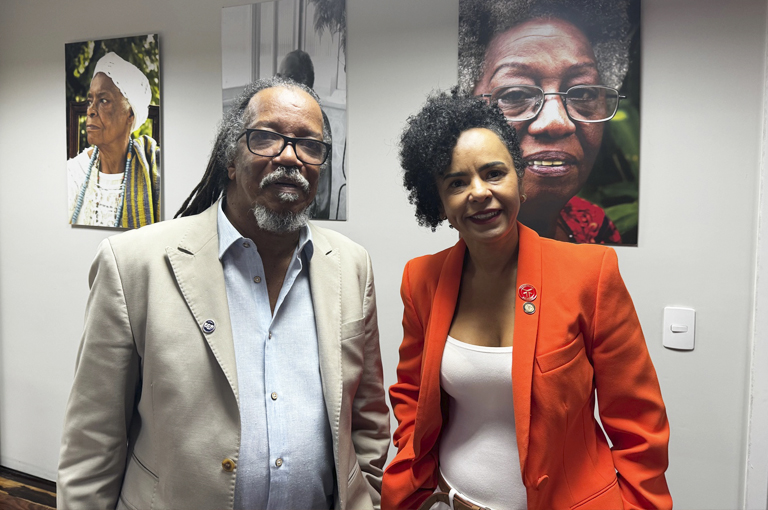 O presidente João Jorge Rodrigues, com a titular da SECADI/MEC