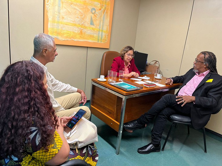 PRESIDENTE DA FUNDAÇÃO CULTURAL PALMARES VISITA DEPUTADA FEDERAL LÍNDICE DA MATA