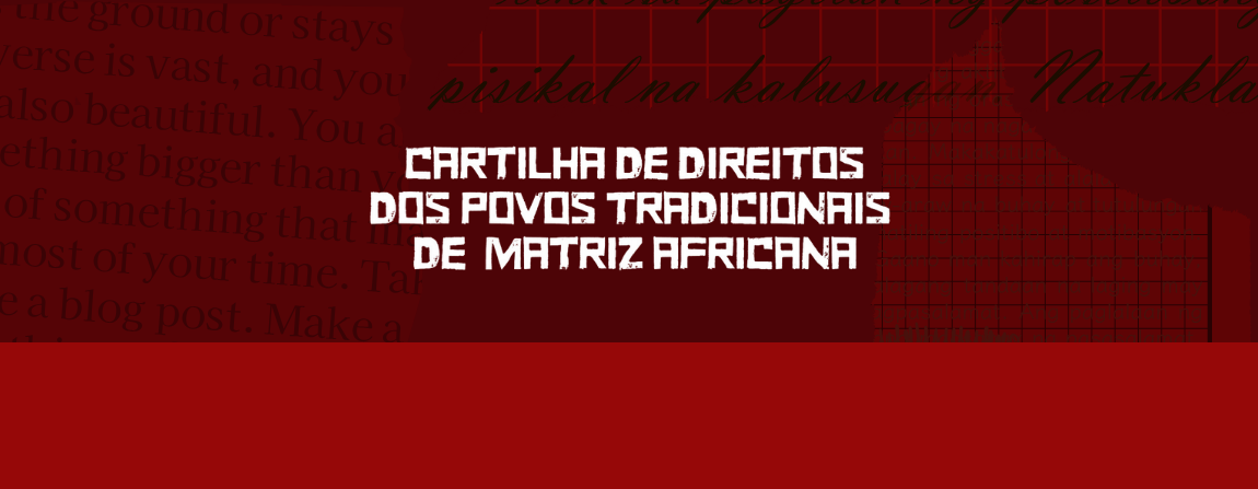 Baixe aqui a cartilha de direitos dos povos tradicionais