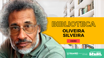 Foto de Oliveira Silveira. Texto: Biblioteca da Palmares