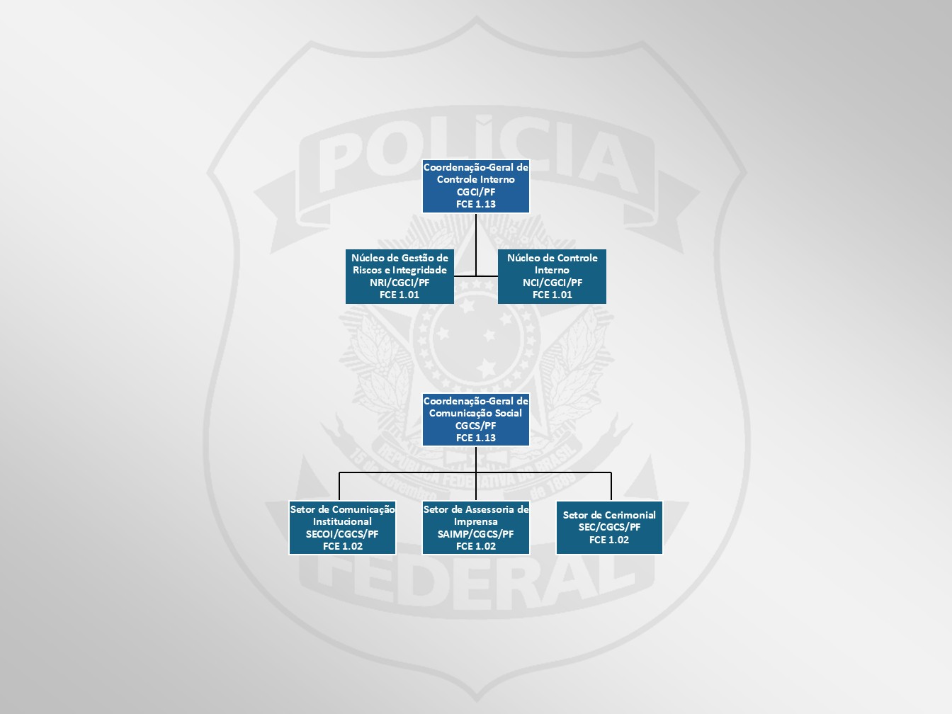 CGCI, CGCS - Coordenação-Geral de Controle Interno e Coordenção-Geral de Comunicação Social
