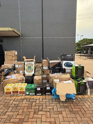 PF apreende mercadorias contrabandeadas em Novo Mundo/MS