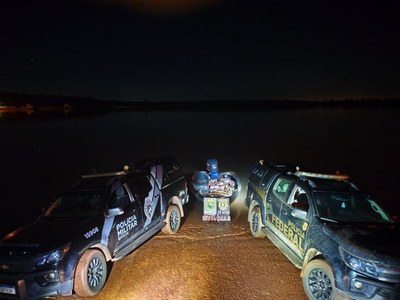 PF e PM apreendem mais de 880 quilos de maconha no Lago de Itaipu