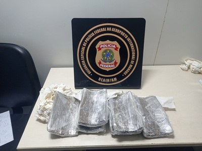PF realiza apreensão de droga e prisão em flagrante no Aeroporto de Manaus