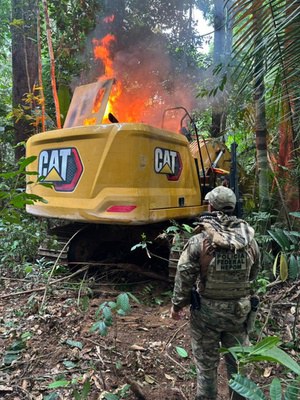 PF e ICMBio combatem garimpo ilegal em Rondônia