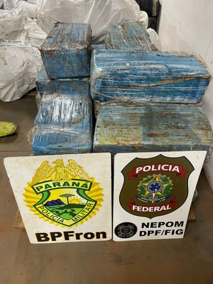 PF e PM, em ação conjunta, apreendem mais de 330 kg de maconha em Foz do Iguaçu