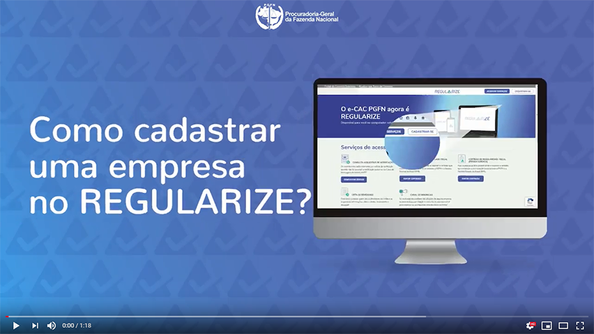 Cadastro de empresa no REGULARIZE