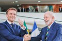 Cerimônia oficial de chegada do Presidente da República Francesa, Emmanuel Macron, por ocasião de sua Visita de Estado ao Brasil