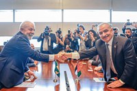 Lula meets Prime Minister of Palestinian Authority, Mohammad Shtayyeh