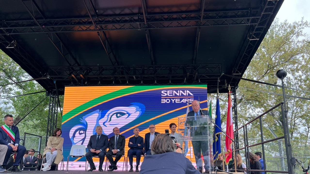Head of Brazilian Foreign Affairs met with Italian counterpart, Antonio Tajani, in a ceremony marking the 30th anniversary of the passing of the three-time Formula-1 world champion