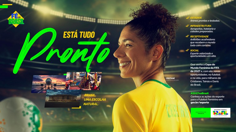 La campaña del Ministerio de Deportes destaca que Brasil ya ha realizado las inversiones necesarias y está preparado para ser la sede de un nuevo evento global