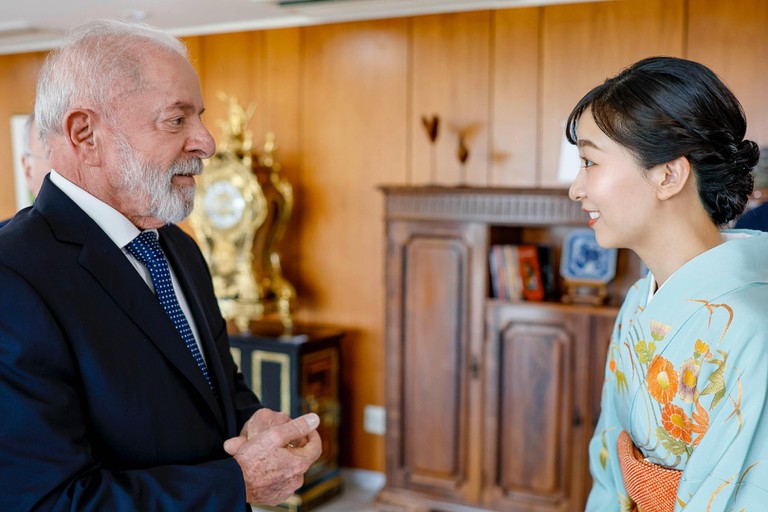 Lula recebe em Brasília a princesa Kako de Akishino, sobrinha do Imperador Naruhito, do Japão