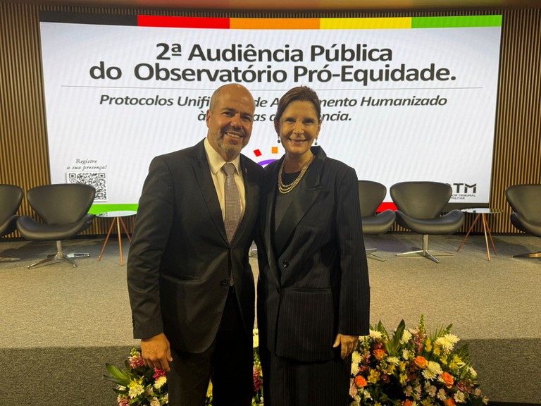 Bruno Espiñeira (Presidente da CEP); Elilzabeth Rocha (Presidente do STM) - Acervo pessoal