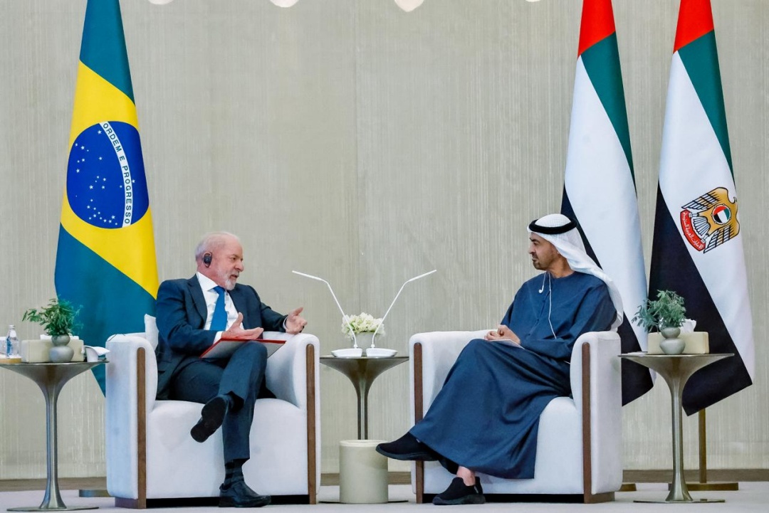 Reunião entre o presidente Lula e o presidente dos Emirados Árabes Unidos, o Xeique Mohammed bin Zayed Al Nahyan