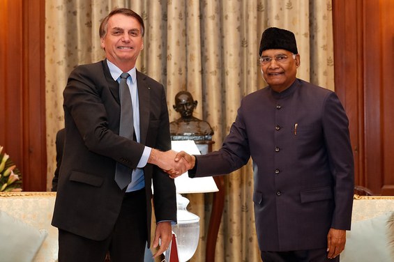 Bolsonaro e Presidente da Índia