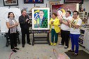 Bolsonaro é homenageado pelo artista plástico Romero Britto