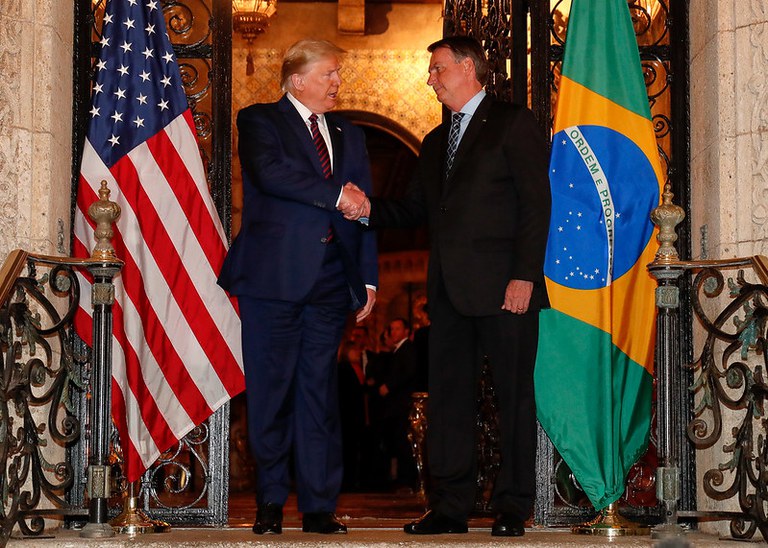 Presidente Bolsonaro participa de reunião bilateral com o presidente americano, Donald Trump