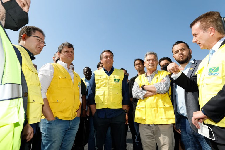 Presidente Jair Bolsonaro participa da entrega das obras de reforma no Aeroporto de Congonhas