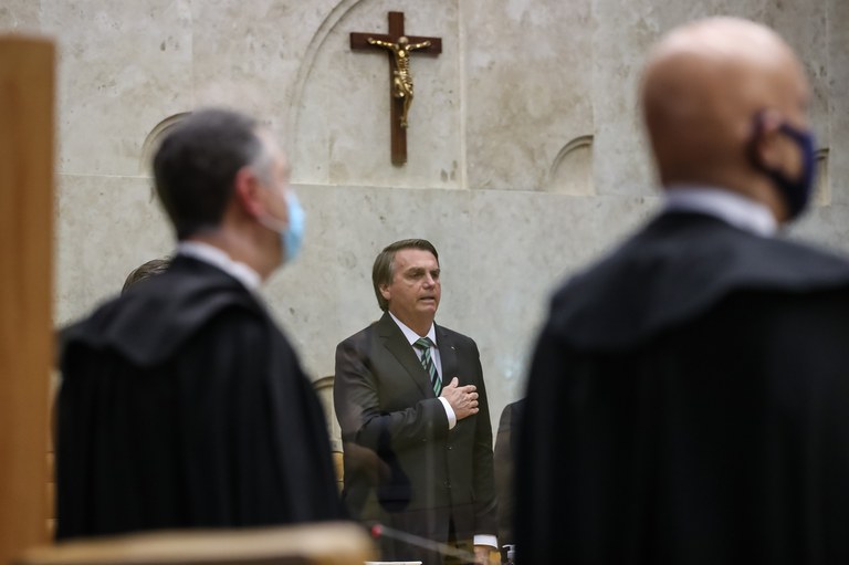 Presidente Bolsonaro participa de solenidade de posse de ministro do STF