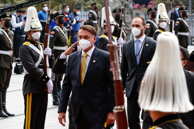 Presidente Jair Bolsonaro participa da cerimônia de posse do presidente do Equador