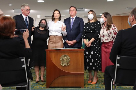 Cerimônia de Sanção do PL 4909-2020, que torna a língua brasileira de sinais (libras) como primeira língua para educandos surdos.  Foto: Isac Nóbrega/P