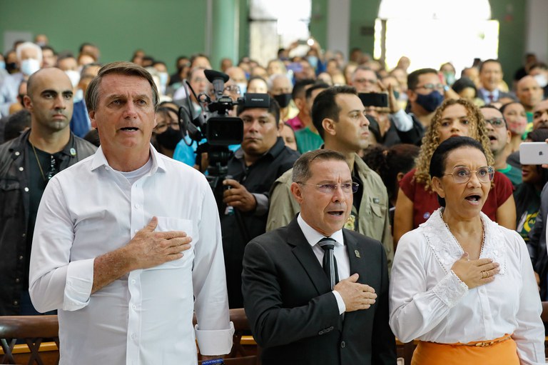 Presidente Jair Bolsonaro participa da comemoração dos 106 anos da Assembleia de Deus em Roraima