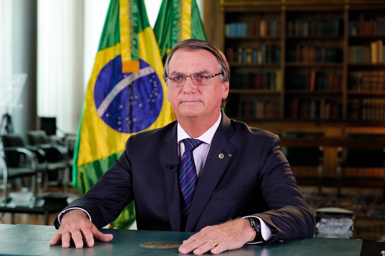 Presidente Jair Bolsonaro faz pronunciamento de Ano Novo e deseja um excelente 2022 à nação