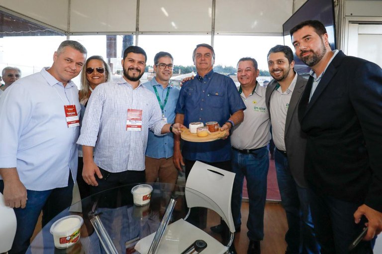 Presidente da República, Jair Bolsonaro, participa da cerimônia de abertura da ExpoZebu