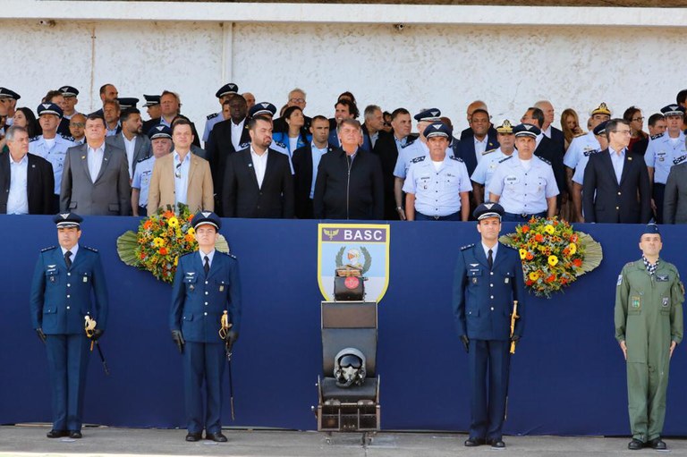 Presidente da República, Jair Bolsonaro, participa de comemoração do Dia da Aviação de Caça