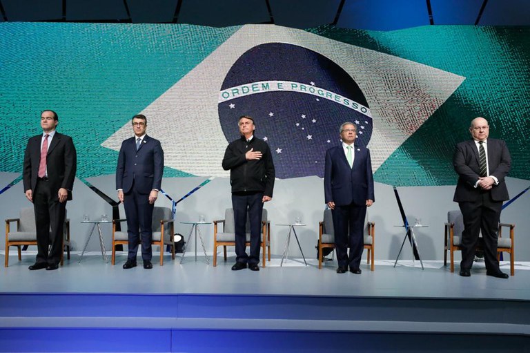 Presidente Jair Bolsonaro participa de evento que apresenta oportunidades de investimentos no Brasil