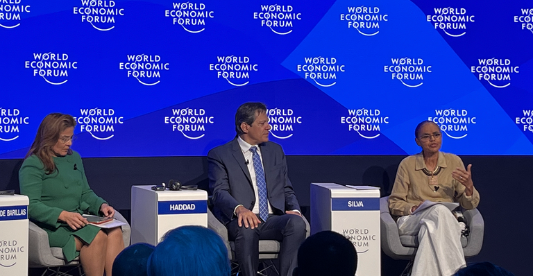 Ministra Marina Silva, no Fórum Econômico Mundial, em Davos