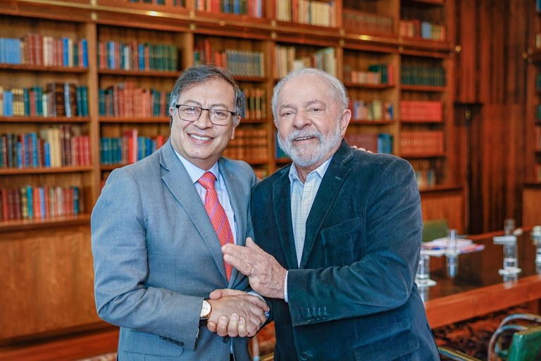 Presidentes Lula e Gustavo Petro