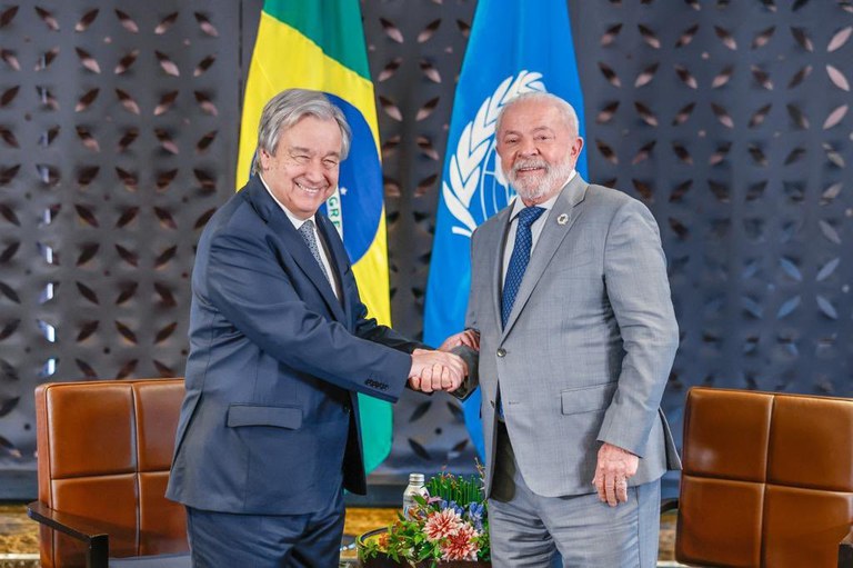 Lula e Antonio Guterres