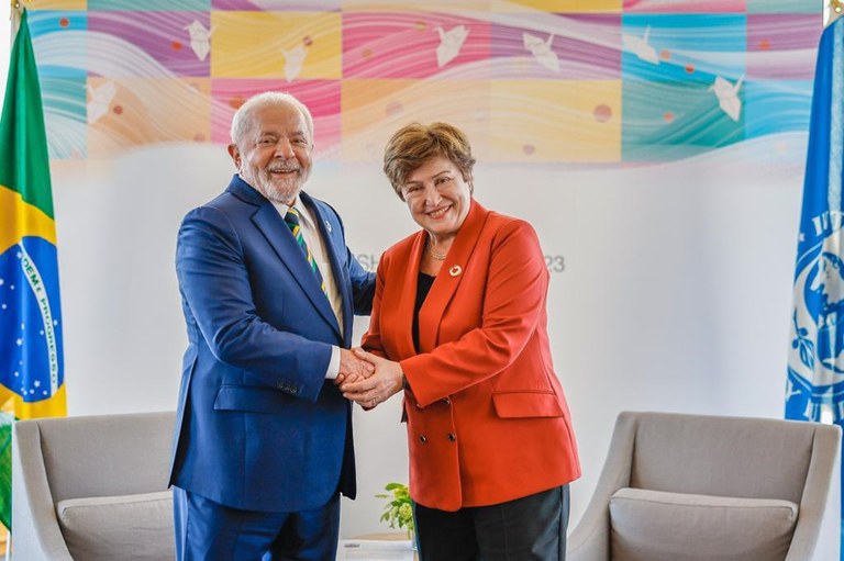 Presidente Lula e a Diretora-Geral do FMI, Kristalina Georgieva