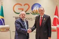 Lula se reúne com o presidente da Turquia durante Cúpula do G20