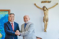 Presidente Lula se reúne com membro do Comitê Permanente do Politburo no Palácio do Planalto