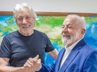 Presidente Lula recebe Roger Waters no Palácio Planalto