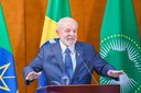 Presidente Lula em coletiva de imprensa em Adis Abeba (Etiópia)