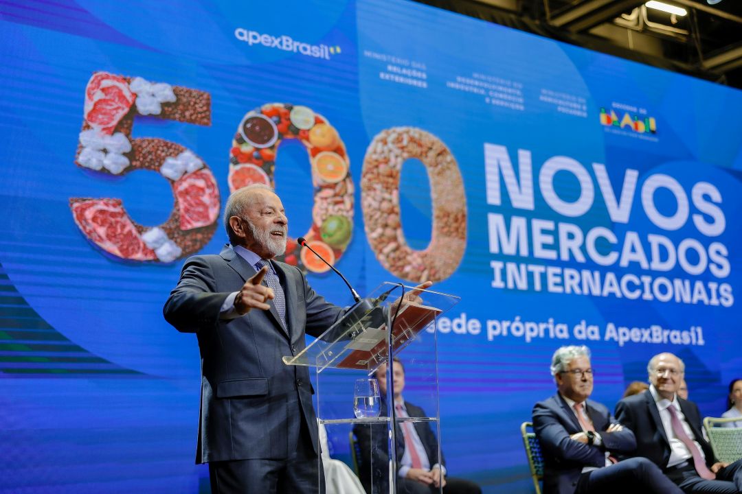 Presidente participou, nesta segunda-feira, 15 de dezembro, da inauguração da nova sede da ApexBrasil em evento que celebrou a marca de mais de 500 novos mercados internacionais abertos aos produtos brasileiros entre 2023 e 2025