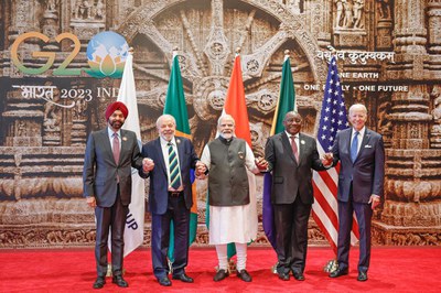 Lula e líderes de nações no G20