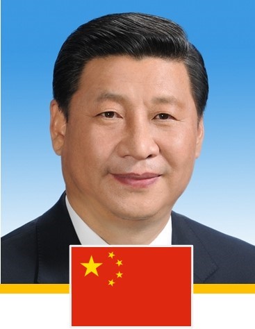 Foto do Presidente e Bandeira do País