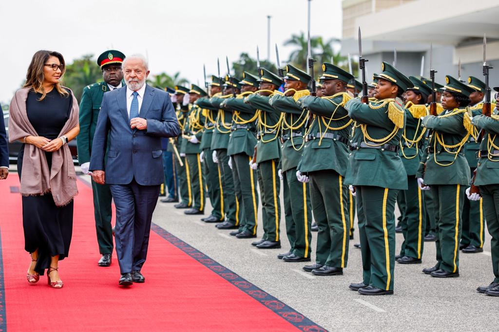 Cerimônia oficial de chegada ao Palácio Presidencial