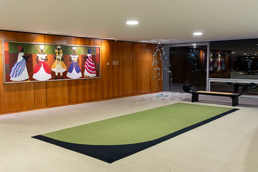 Ambientação do 3º andar do Palácio do Planalto. Primeiro ambiente.