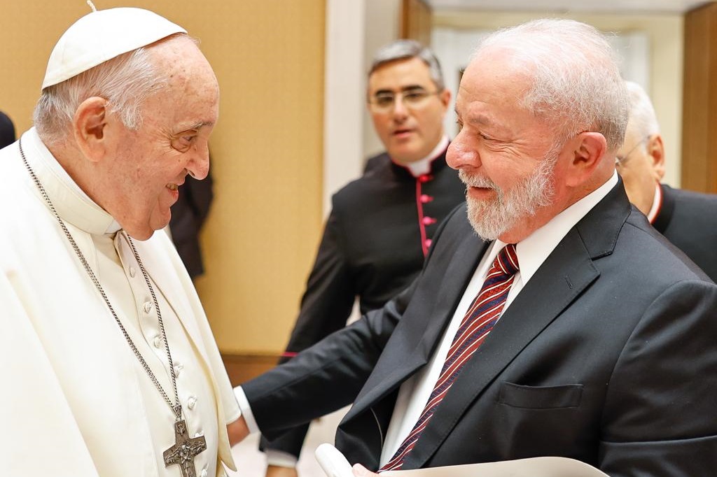 Presidente Lula durante encontro com Sua Santidade, Papa Francisco
